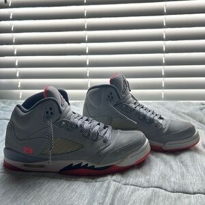 Gray and Red Men's Sneakers